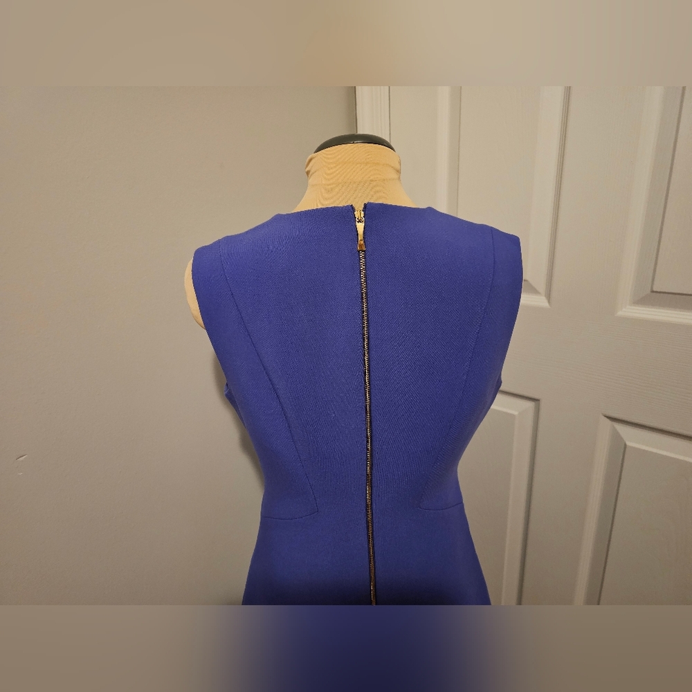 Kate Spade Sleeveless Royal Blue Or Purplelish Midi Dress Sz 4 - Picture 6 of 8